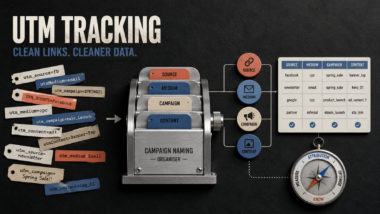 Campaign labels passing through a UTM naming system and becoming clean marketing attribution data