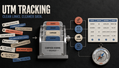 Campaign labels passing through a UTM naming system and becoming clean marketing attribution data